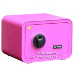 Két sắt mini vân tay màu hồng AifeiBao D25-P