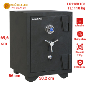 Két sắt Hòa Phát khóa cơ Legend LG118-K1C1