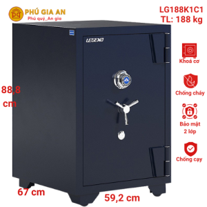 Két sắt Hòa Phát cao cấp vân tay điện tử Legend LG188-DT