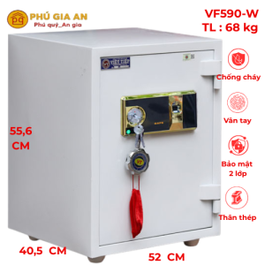 Két sắt màu trắng VF590W vân tay