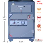 Két sắt Goodwill DD-800 ngăn kéo thả tiền