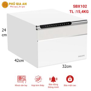 Két sắt Philips SBX102 vân tay điện tử