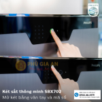 Két sắt nhập khẩu Philips SBX702-ABX – Tuyệt tác công nghệ bảo mật tích hợp tủ xoay đồng hồ