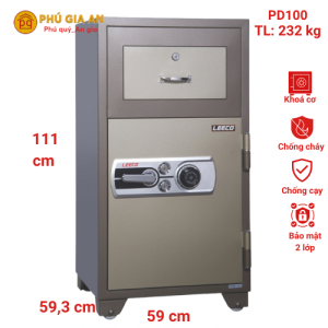 Két sắt thả tiền nhập khẩu Leeco PD100