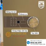 Két sắt thông minh Philips SBX202-5CO vân tay mã số điện tử