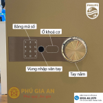 Két sắt thông minh Philips SBX202-7CO vân tay mã số điện tử