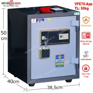 Két sắt thông minh Việt Tiệp VFE70-App: Công nghệ vân tay quản lý qua điện thoại 1