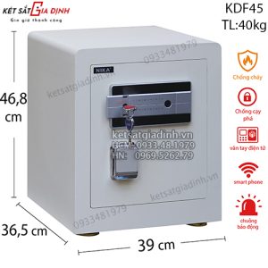 Két sắt Nika KDF45 – Két sắt mini khóa vân tay điện tử cao cấp