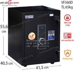 Két sắt vân tay điện tử Việt Tiệp VF560D-B chống cháy – Giải pháp an toàn cho mọi gia đình