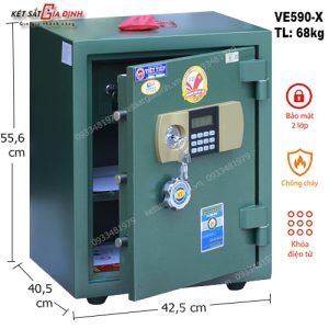 Két Sắt Điện Tử Việt Tiệp VE590X - Bảo Mật Đỉnh Cao, Tài Lộc Vượng Tiến