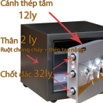 Két sắt vỏ thép 10ly Samurai MC12-FB10 hai khóa vân tay và cơ