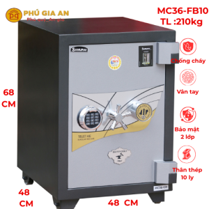 Két sắt vỏ thép 10ly Samurai MC36-FB10 hai khóa vân tay và cơ