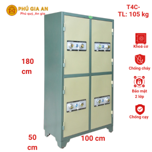 Tủ bảo mật 4 cánh khóa cơ T4C-KC
