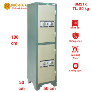 Tủ bảo mật đơn 2 tầng khóa cơ BM-2TKC